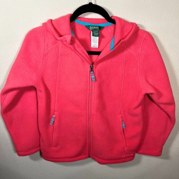LL Bean Girls Fleece Jacket Size Medium - Picture 1 of 7